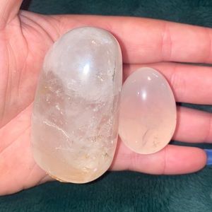 Clear quartz crystals